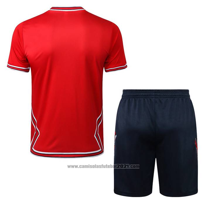 Fato de Treino Paris Saint-Germain Jordan Manga Curta 2022-2023 Vermelho - Calcas Curta